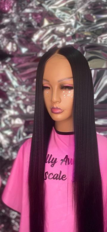 5x5 Glueless Straight Closure Wig